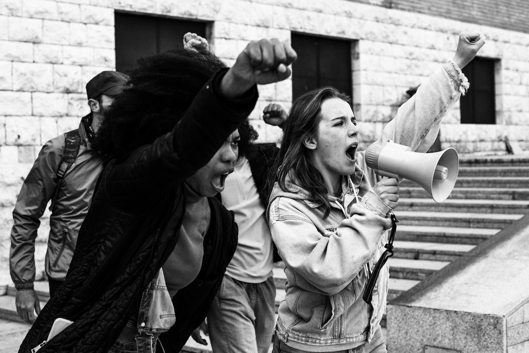 People Protesting Outdoors